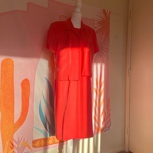 Vibrant Vintage Patrick Collection 100% Silk Dress Set